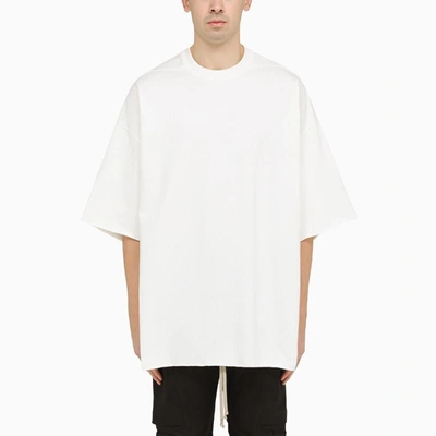 RICK OWENS RICK OWENS TOMMY T WHITE OVERSIZE T-SHIRT IN