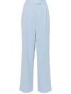 Simkhai Tailored Crepe Trousers In Blue