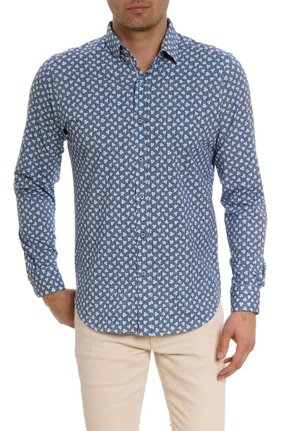 ROBERT GRAHAM SENAN TAILORED FIT FLORAL COTTON BUTTON-UP SHIRT