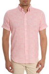 Robert Graham Reid Short Sleeve Button Down Shirt In Pink