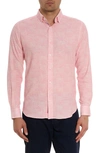Robert Graham Men's Reid Textured Cotton Sport Shirt In Pink