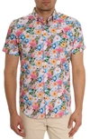Robert Graham Taton Floral Short Sleeve Button-up Shirt In White Multi