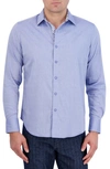 Robert Graham Classic Fit Solid Cotton Button-up Shirt In Navy