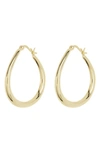 ARGENTO VIVO STERLING SILVER ARGENTO VIVO STERLING SILVER ABSTRACT TUBE HOOP EARRINGS