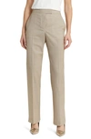 Hugo Boss Boss Teana Virgin Wool Trousers In Deep Champagne Melange