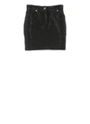 Golden Goose Journey Crystal-embellished Denim Mini Skirt In Black