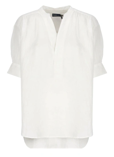 Ralph Lauren Linen Shirt In White