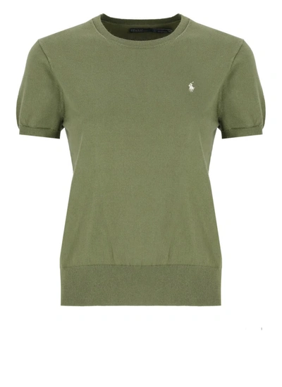 Ralph Lauren Knitted Pony T-shirt In Green