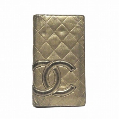 Pre-owned Chanel Cambon Silver Leather Wallet  ()