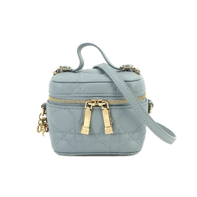 Dior Vanity Travel Blue Leather Shoulder Bag ()