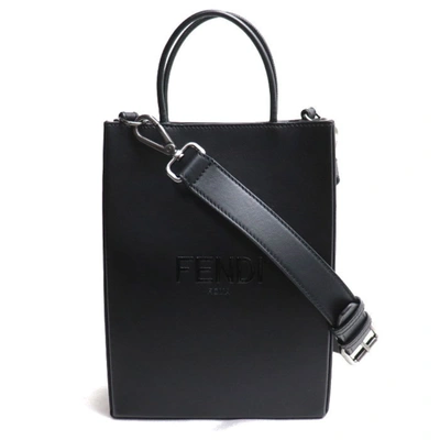 Fendi Black Leather Tote Bag ()