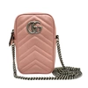 GUCCI GUCCI GG MARMONT PINK LEATHER SHOPPER BAG (PRE-OWNED)