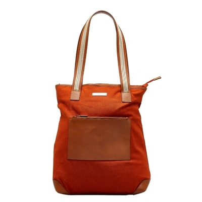 Gucci Orange Canvas Shoulder Bag ()