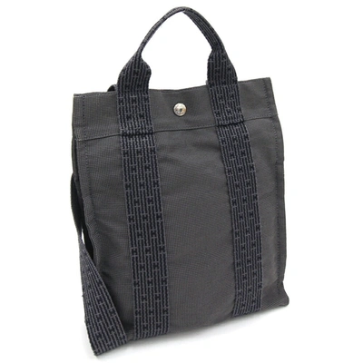 Hermes Hermès Evelyne Grey Canvas Backpack Bag ()