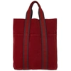 HERMES HERMÈS FOURRE TOUT RED CANVAS TOTE BAG (PRE-OWNED)