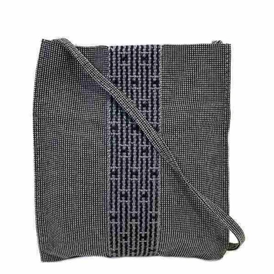 Hermes Hermès Yale Grey Canvas Shoulder Bag ()