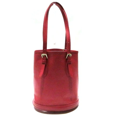 Pre-owned Louis Vuitton Bucket Red Leather Shoulder Bag ()