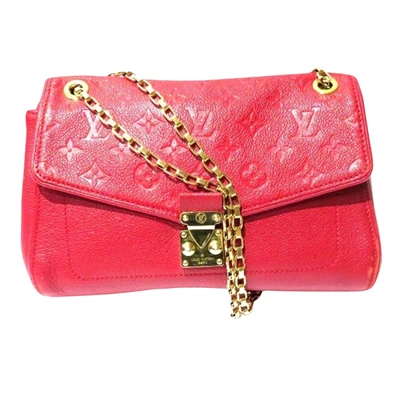 Pre-owned Louis Vuitton Saint Germain Red Leather Shoulder Bag ()
