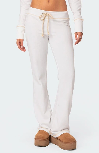 Edikted Women's Alexia Low Rise Sweatpants In White