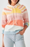 Faherty Soleil Stripe Cotton Hoodie In Sundaze