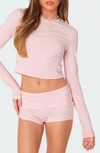 EDIKTED EDIKTED MEG STRETCH COTTON CROP TOP