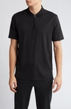 Hugo Boss Hugo Dekok Zip Polo In Black