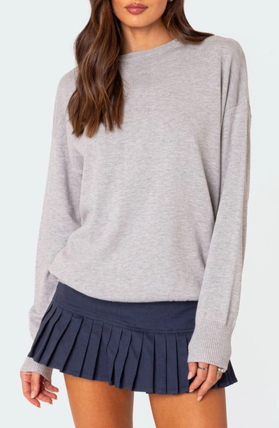 Edikted Women's You Time Oversized Sweater In Gray Melange