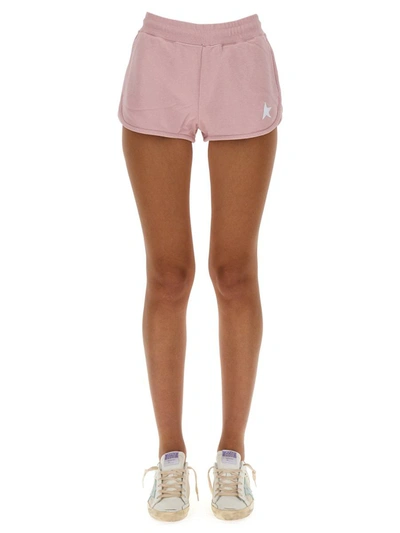 Golden Goose Shorts  In Cotone In Pink