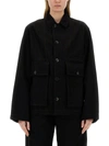 Lemaire Boxy Button-up Shirt Jacket In Black