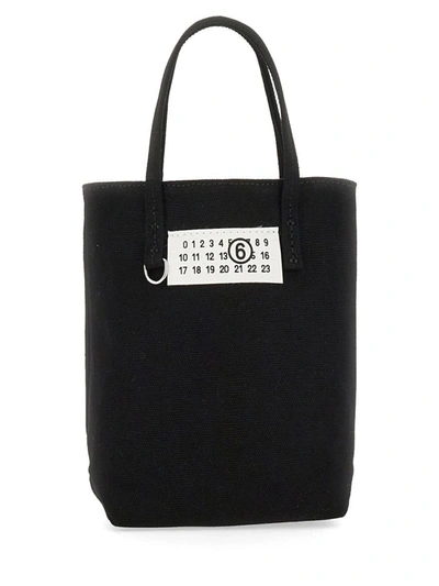 Mm6 Maison Margiela Mini Bag With Logo In Black