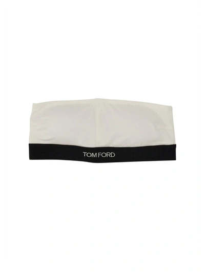 Tom Ford Top With Logoed Band In White
