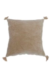 Pom Pom At Home Bianca Square Decorative Pillow In Natural