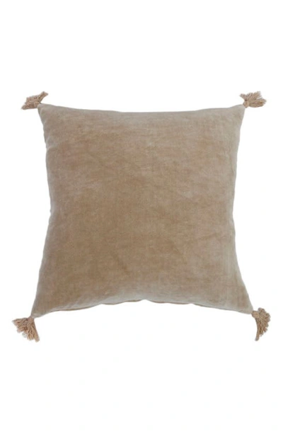 Pom Pom At Home Bianca Square Decorative Pillow In Natural