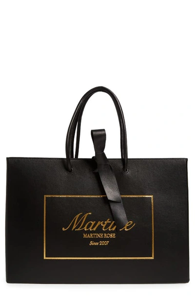 Martine Rose Logo-debossed Tote Bag In Black