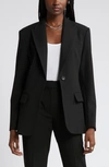 NORDSTROM NORDSTROM NOVELTY ONE-BUTTON BLAZER