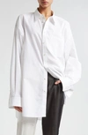 HELMUT LANG OVERSIZE POPLIN BUTTON-UP SHIRT