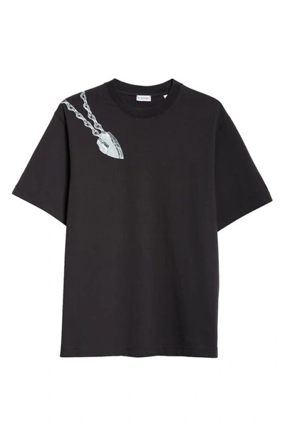 Burberry Shield Hardware Cotton T-shirt In Black