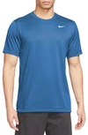Nike Men's Dri-fit Legend Fitness T-shirt In Star Blue,white