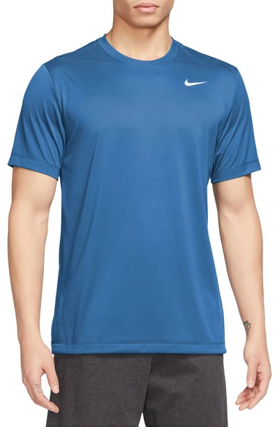 Nike Men's Dri-fit Legend Fitness T-shirt In Star Blue,white