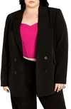 CITY CHIC ALEXIS OVERSIZE DOUBLE BREASTED BLAZER