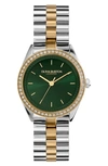 Olivia Burton Bejewelled Bracelet Watch, 34mm In Green