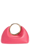 Jacquemus Le Petite Calino Leather Top Handle Bag In Dark Pink 450