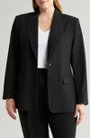 Nordstrom Cinched Waist Blazer In Black