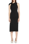 SPORTMAX SPORTMAX KNOT DETAIL SLEEVELESS JERSEY MIDI DRESS