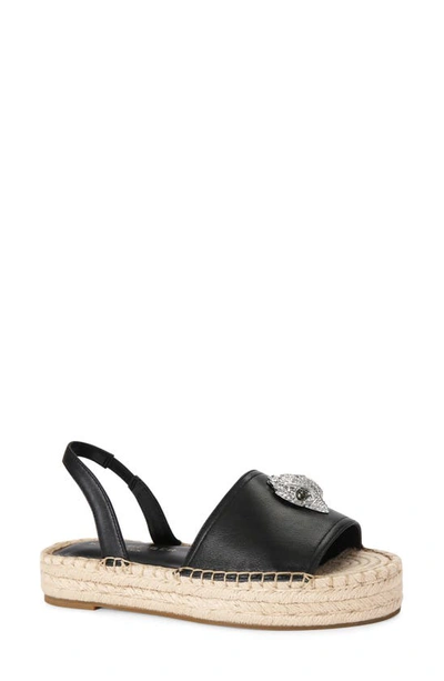Kurt Geiger Women's Kensington Espadrille Slingback Flat Sandals In Black