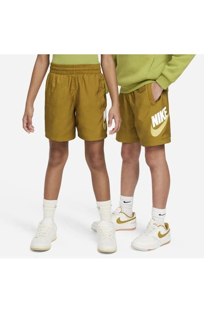 Nike Sportswear Big Kids' Woven Shorts In Brown