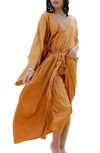Saachi Tie Front Kaftan In Gold