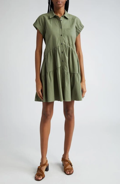 VERONICA BEARD TRISHA TIERED SHIRTDRESS