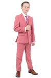 Perry Ellis Kids' Mauve Blue Five-piece Suit In Mauve