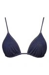 Onia String Bikini Top In Dark Wash